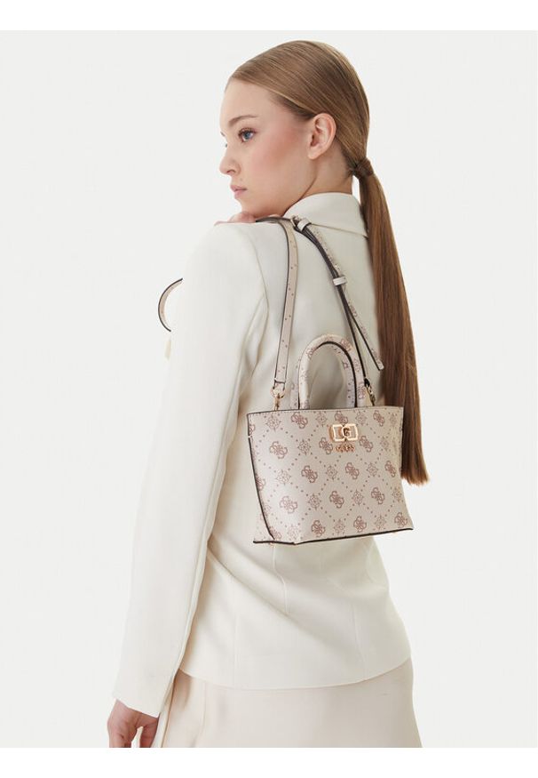 Guess Torebka Emelie Logo Mini HWGP99 28750 Écru. Materiał: skórzane