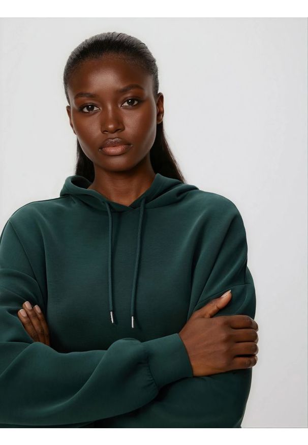 Reserved - Bluza z modalem - morski. Kolor: morski. Materiał: dzianina