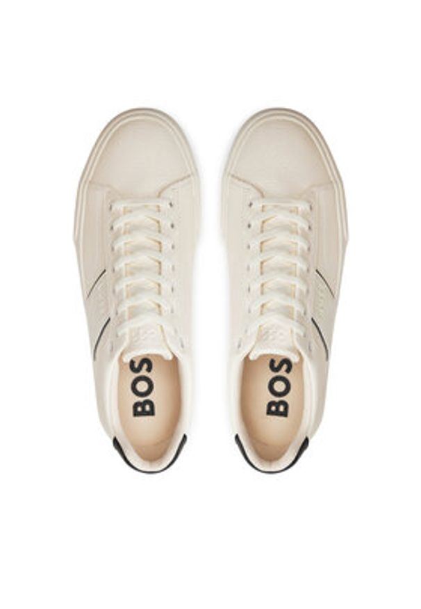 BOSS - Boss Sneakersy Aiden 50522833 Beżowy. Kolor: beżowy. Materiał: skóra