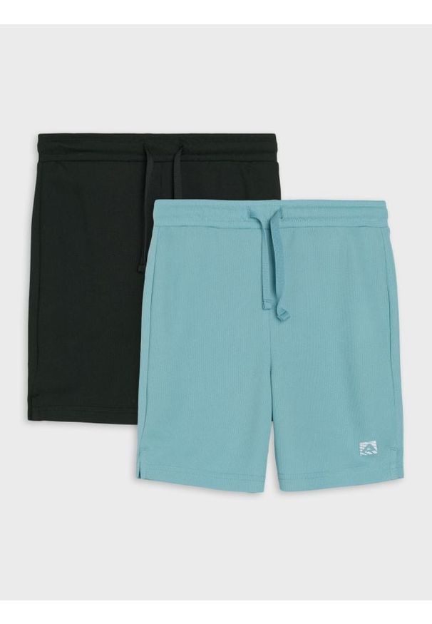 Sinsay - Sportowe szorty Active z szybkoschnącej tkaniny 2 pack - niebieski. Kolor: niebieski. Materiał: tkanina. Styl: sportowy