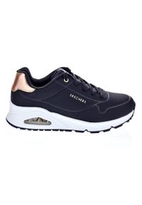 skechers - Buty na co dzień unisex SKECHERS UNO GEN 1 SHIMMER eko skóra. Okazja: na co dzień. Kolor: czarny. Materiał: skóra