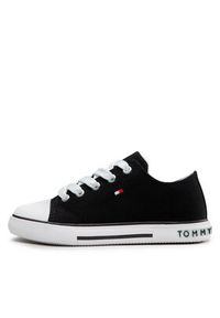 TOMMY HILFIGER - Tommy Hilfiger Trampki Low Cut Lace-Up Sneaker T3X4-32207-0890 M Czarny. Kolor: czarny. Materiał: materiał #4
