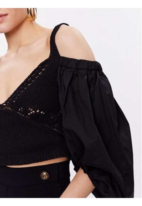 Pinko Bluzka 101165 A0TS Czarny Regular Fit. Kolor: czarny. Materiał: bawełna