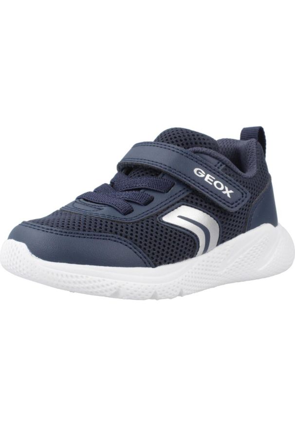 Geox - Buty GEOX B SPRINTYE BOY Niebieski. Kolor: niebieski. Materiał: tkanina, syntetyk. Sport: turystyka piesza