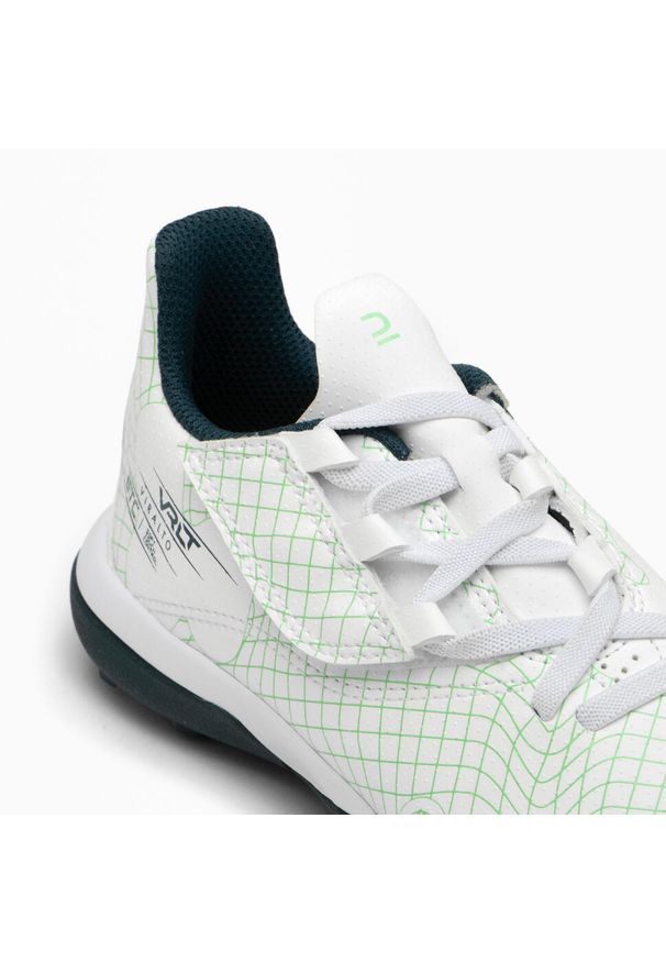 KIPSTA - Buty do piłki nożnej dla dzieci Kipsta Viralto I Easy Turf TF na rzepy. Zapięcie: rzepy. Materiał: kauczuk. Szerokość cholewki: normalna. Sport: piłka nożna