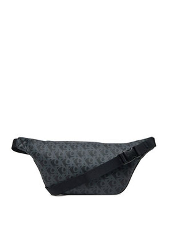 Calvin Klein Jeans Saszetka nerka Matte Aop Sq Waistbag 38 LV04G3113G Czarny. Kolor: czarny. Materiał: skóra