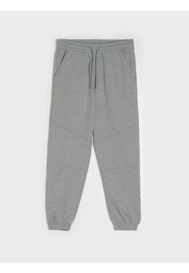 Sinsay - Spodnie dresowe jogger - szary. Kolor: szary. Materiał: dresówka