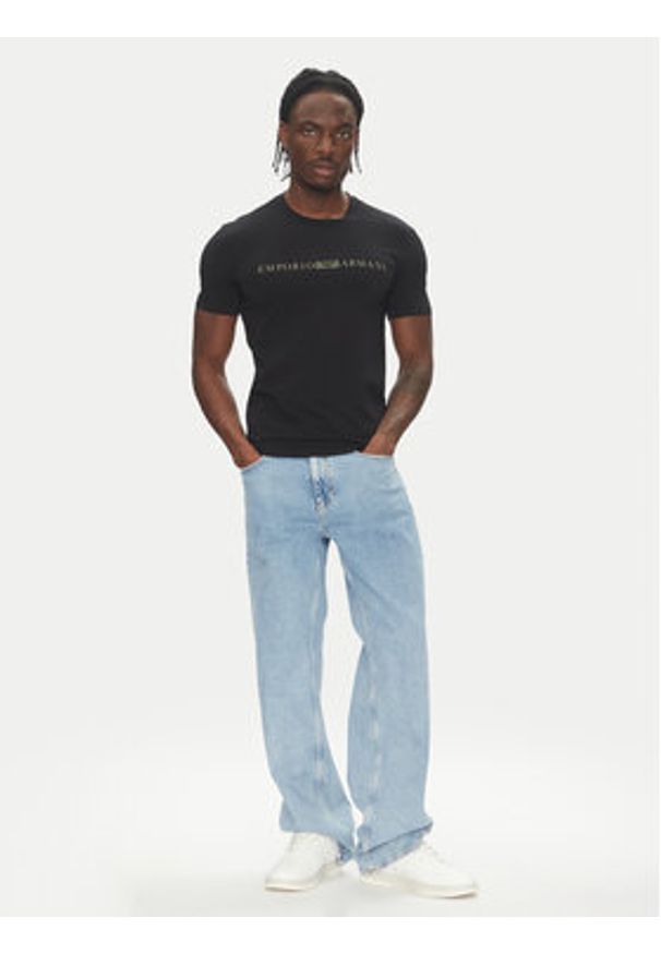 Emporio Armani Underwear T-Shirt EM000379 AF10774 UC001 Czarny Slim Fit. Kolor: czarny. Materiał: bawełna
