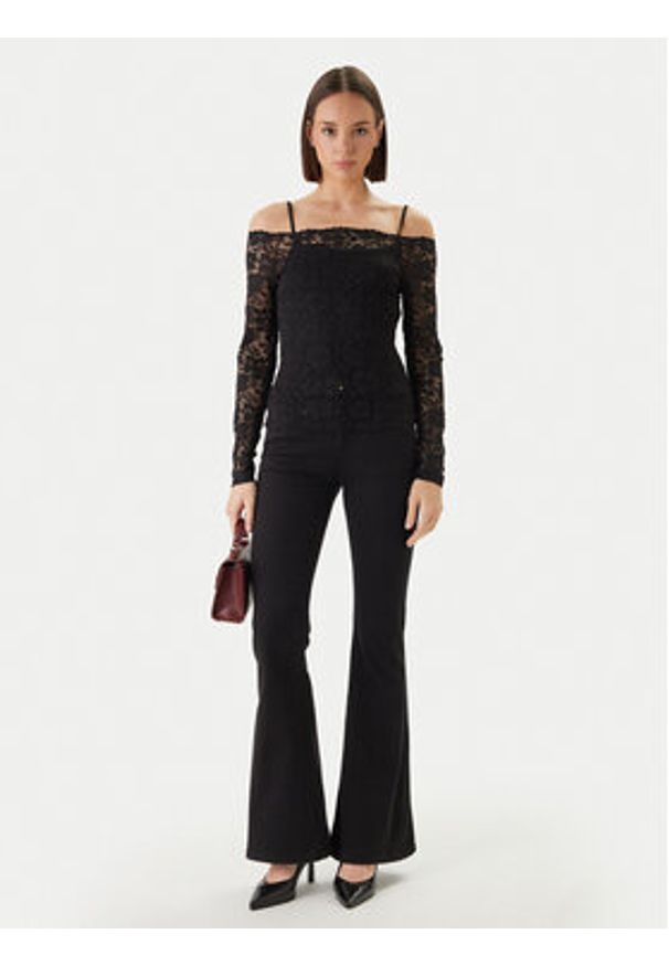 Morgan Bluzka 251-TKISS Czarny Slim Fit. Kolor: czarny. Materiał: syntetyk