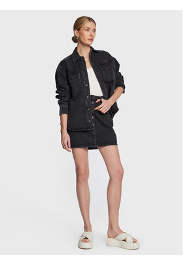 Samsoe & Samsoe - Samsøe Samsøe Kurtka jeansowa Ellen F22400111 Czarny Regular Fit. Kolor: czarny. Materiał: bawełna