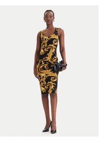 Versace Jeans Couture Sukienka codzienna 80HAO946 JS533 Czarny Slim Fit. Okazja: na co dzień. Kolor: czarny. Materiał: wiskoza. Typ sukienki: proste. Styl: casual #4