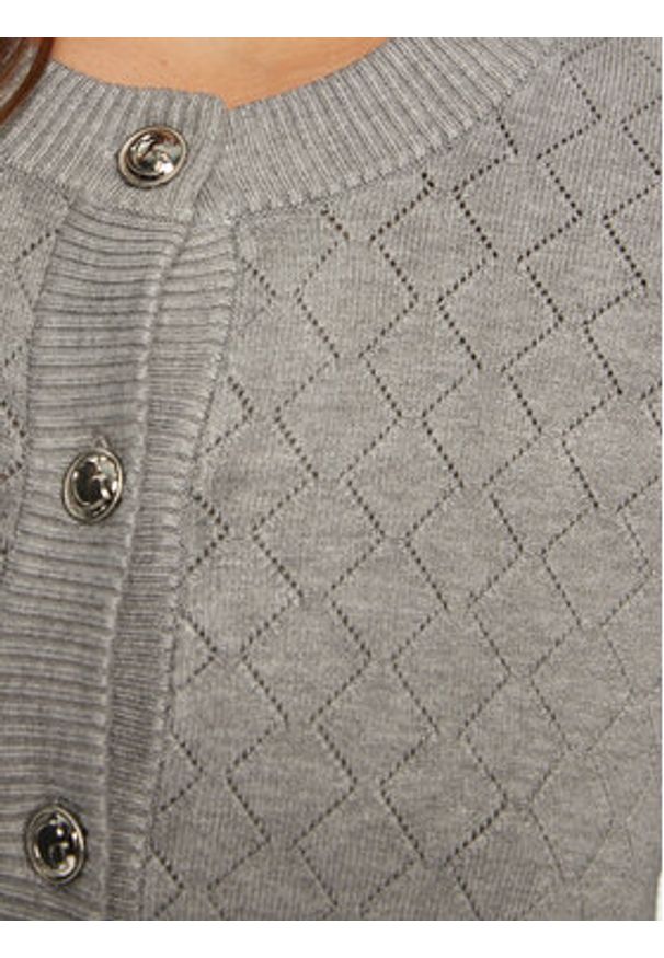 Guess Kardigan W5RR23 Z2YJ2 Szary Regular Fit. Kolor: szary. Materiał: wiskoza
