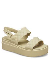 Crocs Sandały Brooklyn Woven Upper LW 209977 Beżowy. Kolor: beżowy #4