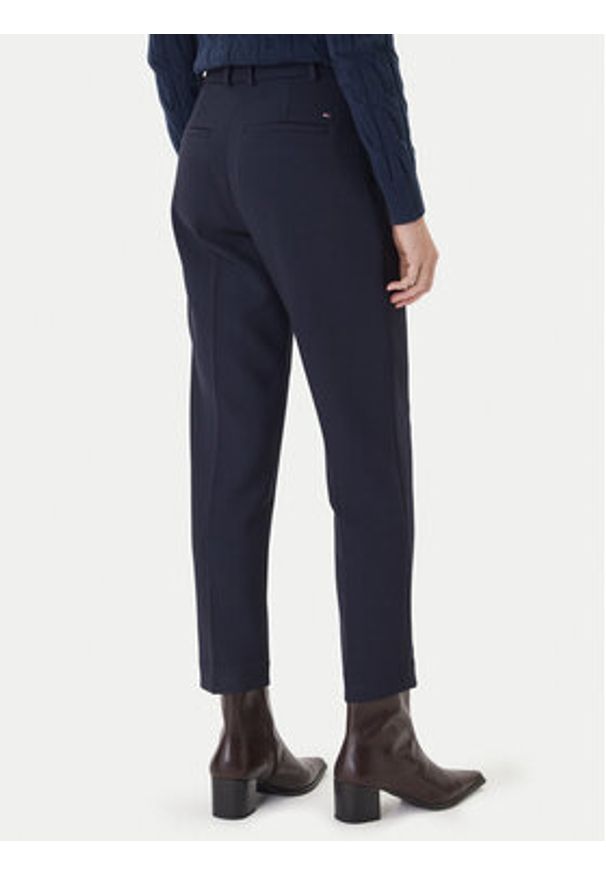 TOMMY HILFIGER - Tommy Hilfiger Spodnie materiałowe WW0WW48355 Granatowy Straight Fit. Kolor: niebieski. Materiał: syntetyk
