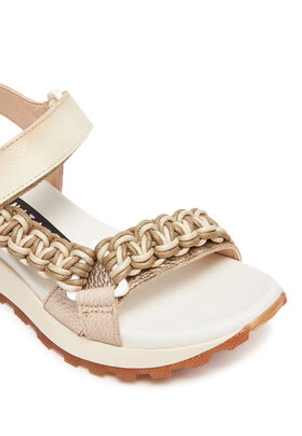 Hispanitas Sandały Maui HV253898 Beżowy. Kolor: beżowy. Materiał: skóra