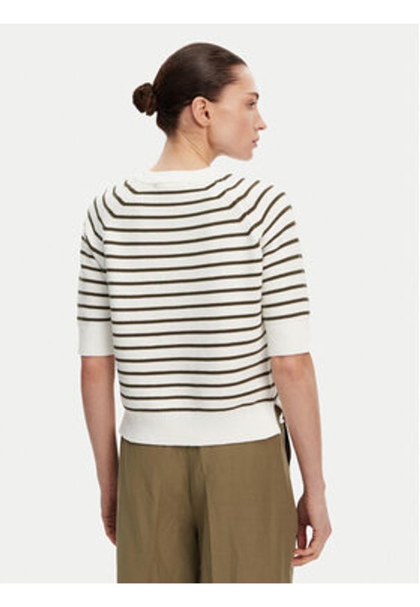 French Connection Sweter 78LZB Biały Box Fit. Kolor: biały. Materiał: bawełna