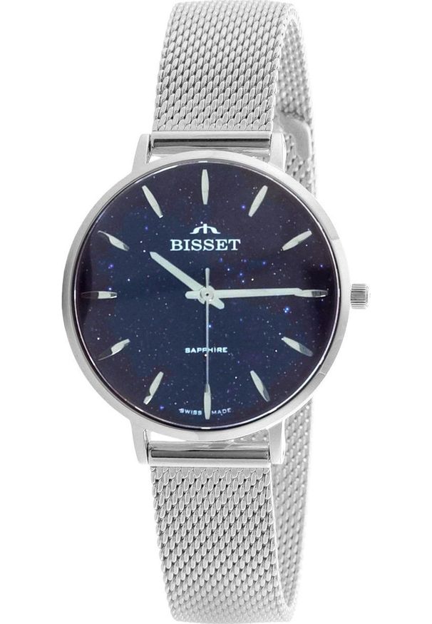 Zegarek Bisset Szwajcarski zegarek damski Bisset BSBF32 srebrny gt. Kolor: srebrny