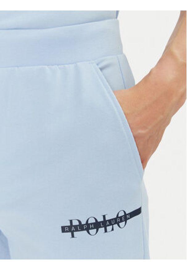Polo Ralph Lauren Szorty sportowe 714966107002 Niebieski Regular Fit. Kolor: niebieski. Materiał: syntetyk, bawełna. Styl: sportowy