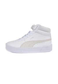 Buty do chodzenia damskie Puma CARINA MID. Kolor: biały. Materiał: syntetyk, tkanina, skóra, materiał. Sezon: zima. Sport: turystyka piesza