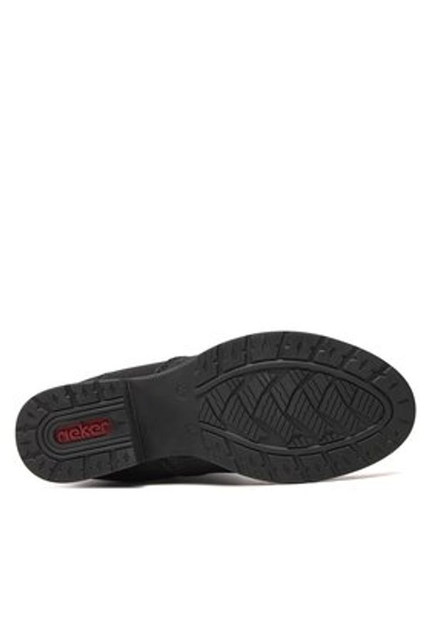 Rieker Botki Z9583-00 Czarny. Kolor: czarny. Materiał: skóra