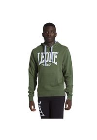 LEONE 1947 APPAREL - Męska bluza z kapturem Leone 1947 Apparel. Typ kołnierza: kaptur. Kolor: zielony. Materiał: tkanina. Sport: fitness