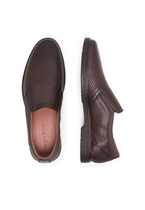 Sergio Bardi Półbuty MF1635-1 Brązowy. Kolor: brązowy. Materiał: skóra