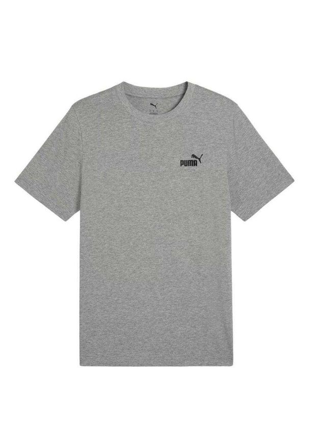 Puma - Męska Koszulka Essentials No 1 Small Logo T-shirt. Kolor: szary. Sport: turystyka piesza