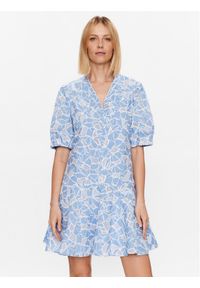 BOSS Sukienka codzienna 50487816 Błękitny Regular Fit. Okazja: na co dzień. Kolor: niebieski. Materiał: syntetyk. Typ sukienki: proste. Styl: casual