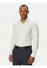 Calvin Klein Koszula LV019EU092 Biały Slim Fit. Kolor: biały. Materiał: syntetyk #1