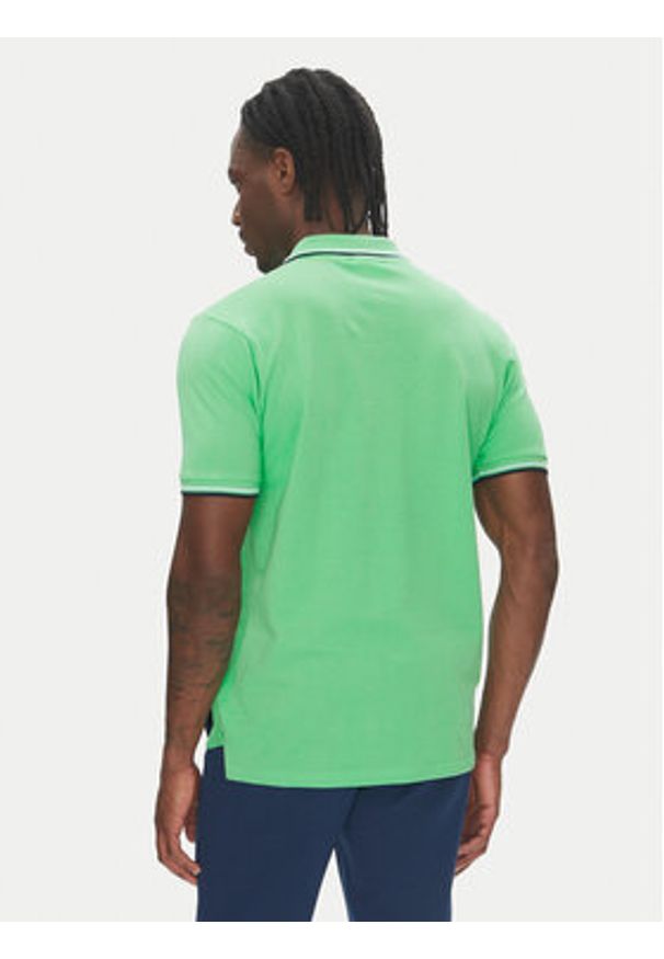 Lindbergh Polo 30-404010 Zielony Relaxed Fit. Typ kołnierza: polo. Kolor: zielony. Materiał: bawełna
