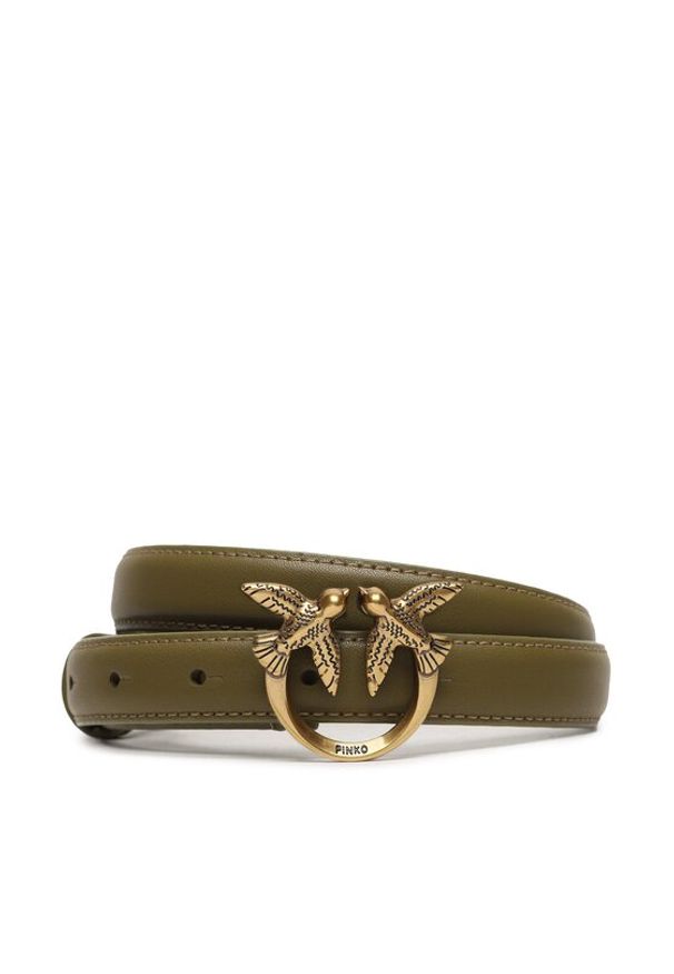 Pinko Pasek Damski Love Berry H2 Belt AI 23-24 PLT01 100143 A0F1 Zielony. Kolor: zielony. Materiał: skóra