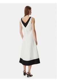 Karl Lagerfeld - KARL LAGERFELD Sukienka letnia B2W13026 Kremowy Regular Fit. Typ kołnierza: dekolt w karo. Kolor: kremowy. Materiał: lyocell. Sezon: lato #2