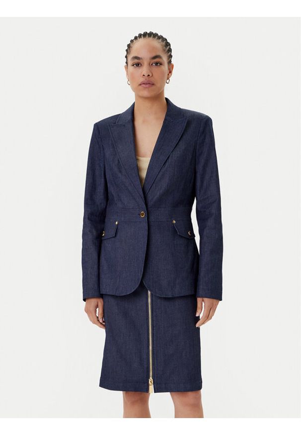 Marciano Guess Marynarka 5YPN22 7457A Granatowy Regular Fit. Kolor: niebieski. Materiał: bawełna, syntetyk