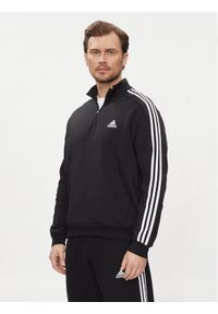 Adidas - adidas Bluza HZ6235 Czarny Regular Fit. Kolor: czarny. Materiał: bawełna