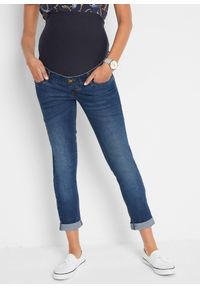 bonprix - Dżinsy ciążowe 7/8, slim. Kolekcja: moda ciążowa. Kolor: niebieski. Styl: klasyczny #1