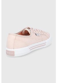 Pepe Jeans tenisówki brady w shine damskie kolor różowy. Nosek buta: okrągły. Zapięcie: sznurówki. Kolor: różowy. Materiał: guma #5