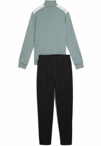 Puma - Damski dres z poliestru PUMA Green Moon. Kolor: zielony. Materiał: dresówka, poliester. Wzór: nadruk