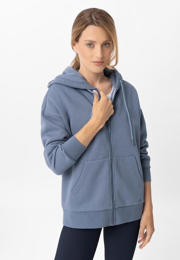 Volcano - Bluza oversize z kapturem B-LOMY. Typ kołnierza: kaptur. Kolekcja: plus size. Materiał: poliester, bawełna, materiał. Wzór: aplikacja, gładki