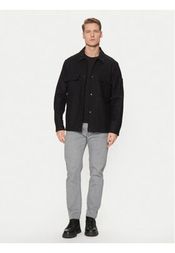 Stone Island Kurtka przejściowa 8115120F4 Czarny Regular Fit. Kolor: czarny. Materiał: wełna