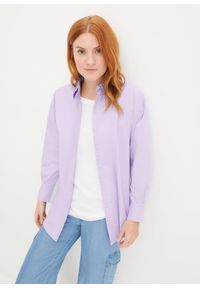 bonprix - Bluzka oversize. Kolor: fioletowy. Materiał: tkanina