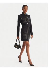 Elisabetta Franchi Marynarka GI-159-57E2-V750 Czarny Regular Fit. Kolor: czarny. Materiał: syntetyk