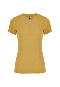 ROLY - T-shirt Damski Dwutonalny Z Krótkim Rękawem Fox. Kolor: żółty. Długość rękawa: krótki rękaw. Długość: krótkie. Sport: turystyka piesza #1