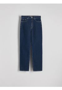 Reserved - Jeansy straight z wysokim stanem - indigo jeans. Stan: podwyższony #1