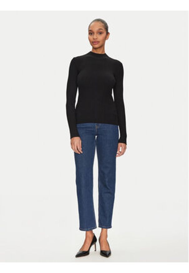 Morgan Sweter 251-MLACY Czarny Slim Fit. Kolor: czarny. Materiał: syntetyk