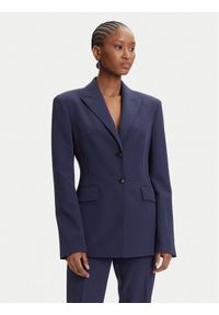 Hugo - HUGO Marynarka Asmalla-1 50533901 Granatowy Slim Fit. Kolor: niebieski. Materiał: syntetyk
