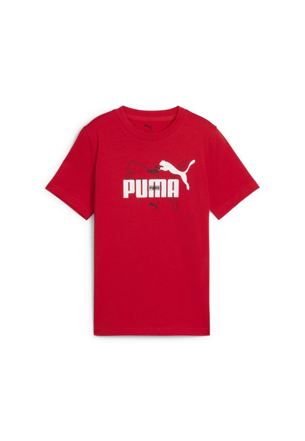 Koszulka Puma Ess Logo Lab Summer Tee B, Dzieci. Kolor: czerwony. Materiał: bawełna, materiał