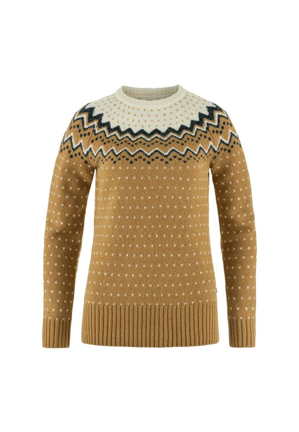 Sweter damski Fjällräven Övik Knit Sweater. Kolor: brązowy. Sport: turystyka piesza