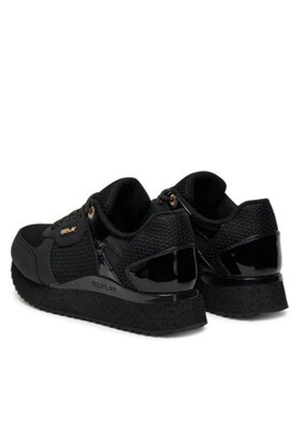 Replay - REPLAY Sneakersy GWS63.000.C0161S Czarny. Kolor: czarny. Materiał: skóra