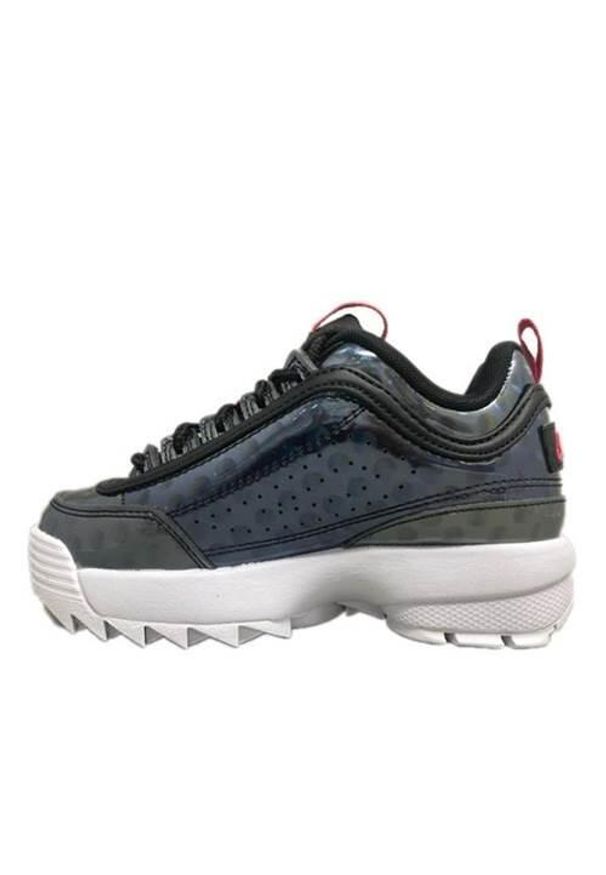 Buty do chodzenia dla dzieci Fila Disruptor F Kids. Zapięcie: sznurówki. Kolor: szary. Materiał: materiał, syntetyk, tkanina. Szerokość cholewki: normalna. Sport: turystyka piesza