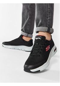 skechers - Skechers Sneakersy Arch Fit 232040/BKRD Czarny. Kolor: czarny. Materiał: materiał #4